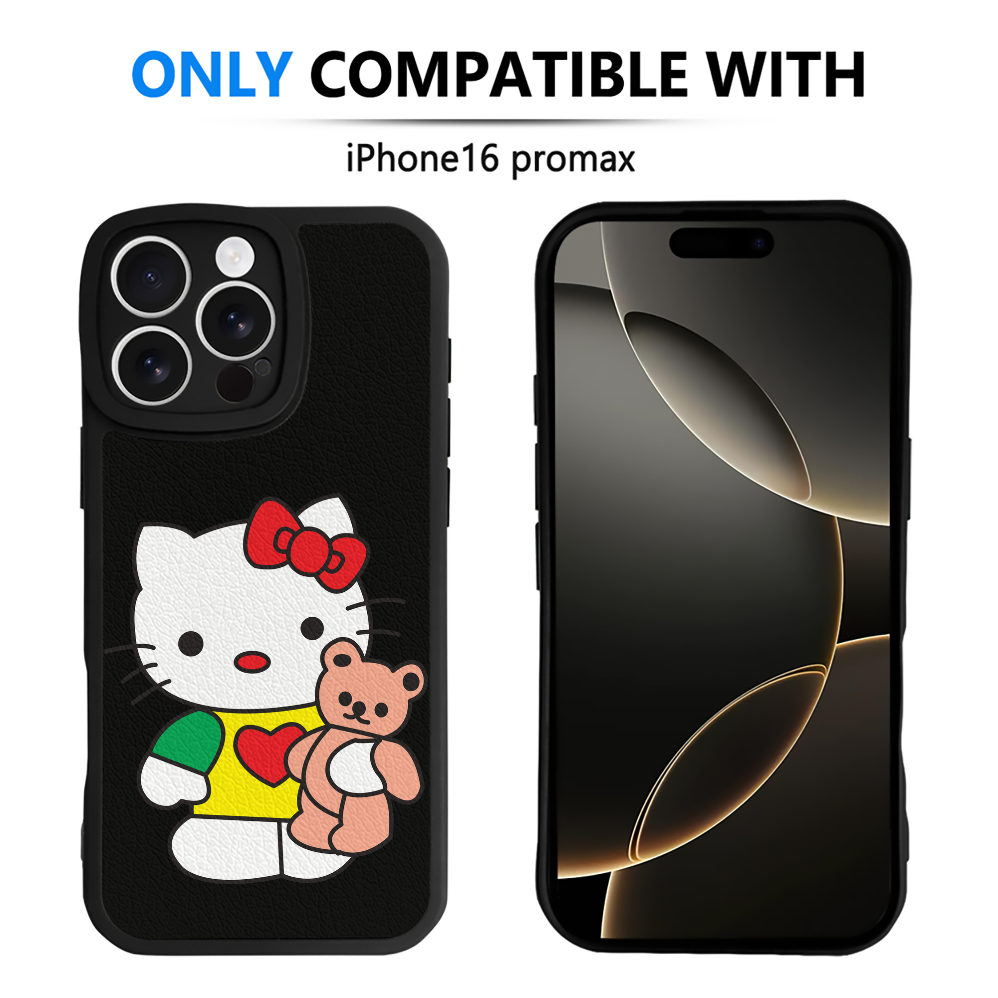 （画像用） Hello Kitty ハローキティ 【iPhone 16シリーズ対応】シリコンスマホケース（レザー調） 材質：シリコン